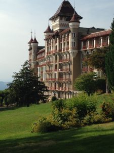 Hotel Esplanade in Caux sur Montreux. First temporary residence of travelers on the Kasztner train in Switzerland.
