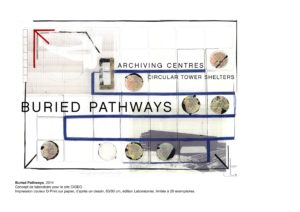 Fig. 4 Cécile Massart, Buried Pathways, 2014, concept de laboratoire pour le site Cigéo, impression couleur D-Print sur papier, 63 x 90 cm, édition Laboratoires, limitée à 20 exemplaires. © Cécile Massart