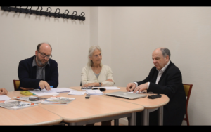 Fig. 9 Sébastien Fevry, Cécile Massart et Denis Peschanski lors de la table ronde du 4 juin 2019. © Gabriel Raichman